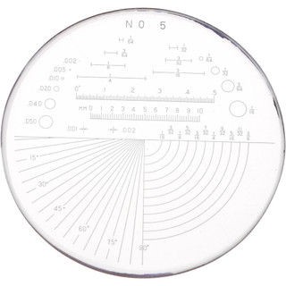 SPI 1 Inch Diameter, Optical Comparator Chart and Reticle For Use with ...