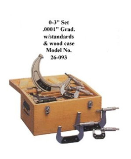 Precise Super Precision Micrometer Set 0-3" - 26-093| Penn Tool Co., Inc