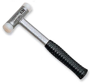 Dead Blow Nylon Hammer, Heavy Duty Rubber Grip, 2 Face Dia., 12-3/16  Length - 98-503-6 - Penn Tool Co., Inc