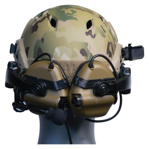 Airsoft Headset console for tactical helmet