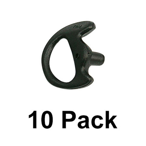 Black Semi-Custom Ear Insert EarMold - Molded Earpiece - 10 Pack