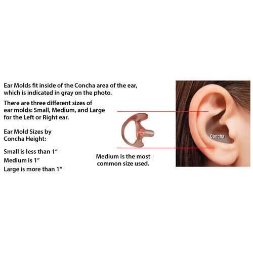 Black Semi-Custom Ear Insert EarMold - Molded Earpiece - Select your size Black Semi-Custom Ear Insert EarMold - Molded Earpiece - Select your size