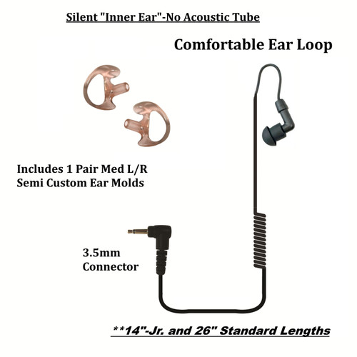 Silent Listen Only Earpiece With Free Replacement Pack