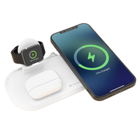 Devia Desktop Wireless Charger 3 IN 1 For Smart Phone, Apple Watch and Earphone Devia Desktop Wireless Charger 3 IN 1 For Smart Phone, Apple Watch and Earphone