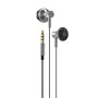 Metal In-ear Wired Earphone with Remote and Mic - Black