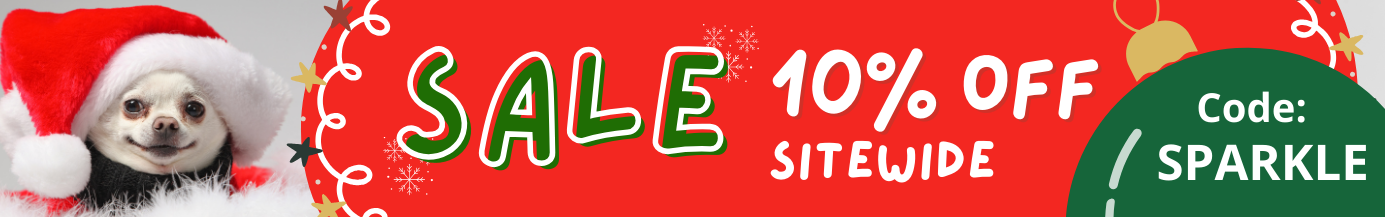 Christmas Sale Banner with Dog