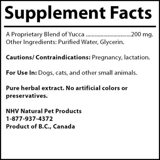 yucca appetite supplement facts