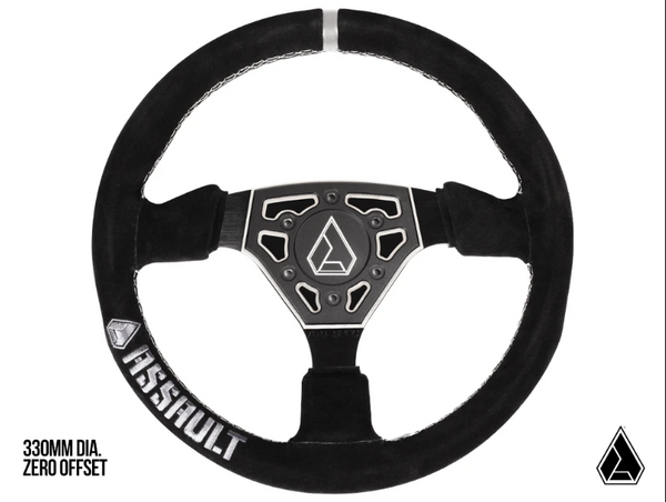 Can-Am Maverick X3 / X3 MAX Navigator Suede Steering Wheel by Assault Industries SW-U-NAVS-X-EMX