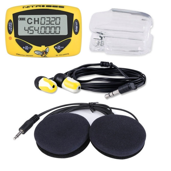Can-Am Maverick X3 / X3 MAX Nitro-Bee Single Channel UHF Race Receiver with Stereo Helmet Speakers by Rugged Radios NITRO-BEE-SPK-EMX
