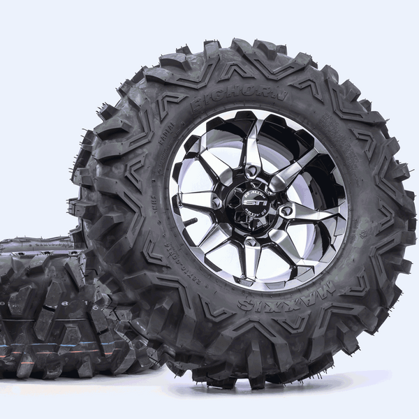 Can-Am Maverick X3 / X3 MAX HD6 Machined Wheels w / Bighorn Radial Tires by Stiand Maxxis SBSS-7211-EMX