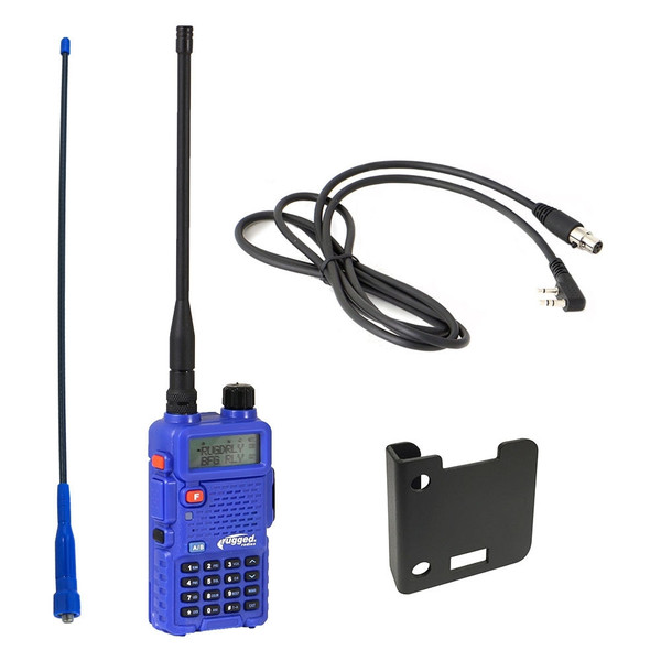 Can-Am Maverick X3 / X3 MAX 5-Watt Dual Band (UHF/VHF) Radio Kit by Rugged Radios RK-RH5R-EMX