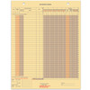 Cash Receipts Journal form in buff color is hole-punched