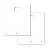 Service hang tag is white and blank to write on identifying information as desired. Hang tag, key tag and customer claim check.