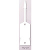 White self-locking arrow key tags in large jumbo size with dimensions 1-3/16 inches x 5 inches