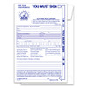 Night drop envelope for automotive after hours service