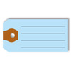Blue paper key tags