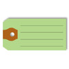 Green paper key tags