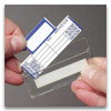 Clear, hard plastic spot check service record card holder is shown with service record card inserted