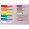 Self-locking arrow key tags in 11 colors – red, orange, yellow, green, blue, white, purple, brown, gray, lime green, and pink