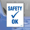 Safety OK Stickers, Blue and White