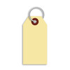 Manila tag with key ring inserted