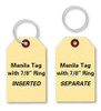 Manila tags with key rings