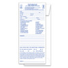 Night drop envelope printed with designated areas for customers to write their contact information, car information, and car services needed.