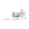 Two rolls of white center-pull paper towels
