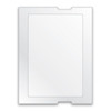 Blank printable oil change sticker on roll, white or clear background, for shop printers