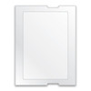 Blank printable oil change sticker on roll, white or clear background, for shop printers
