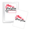 Custom service reminder stickers with logo, on a roll, double-sided