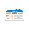 Custom service reminder stickers with logo, for use with printer