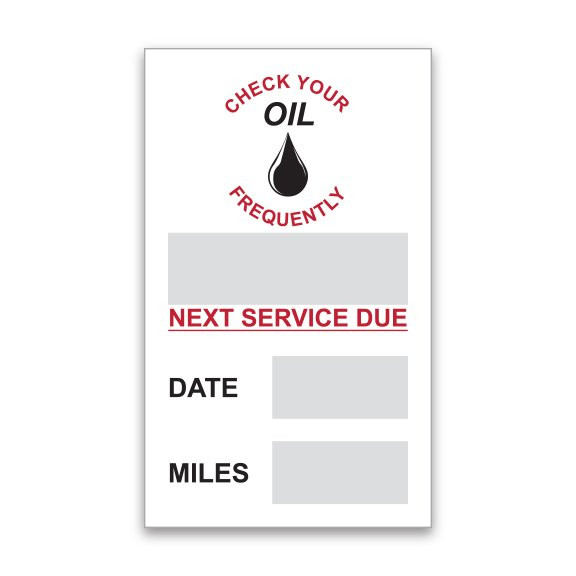 Static Cling Oil Change Reminder Stickers – Clear, Boxed | ShopTrak