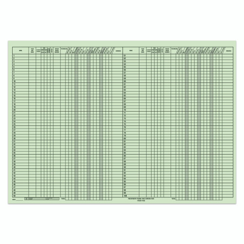 "Big Green" route sheet for the service department. Contains write-on areas for tracking multiple aspects of customer repair work.