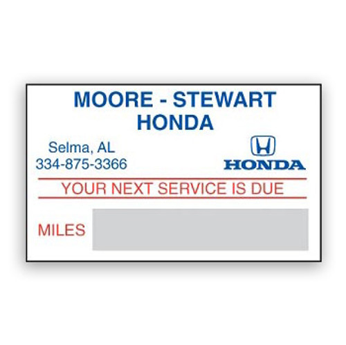 Custom oil change sticker with logo