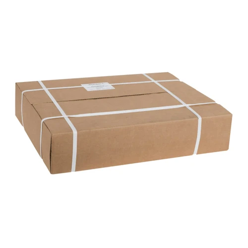 Cardboard box of floor mats with reinforced packaging.