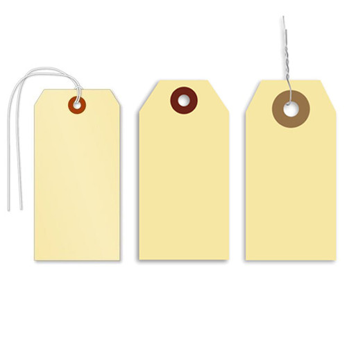 Manila tags with wire or string inserted