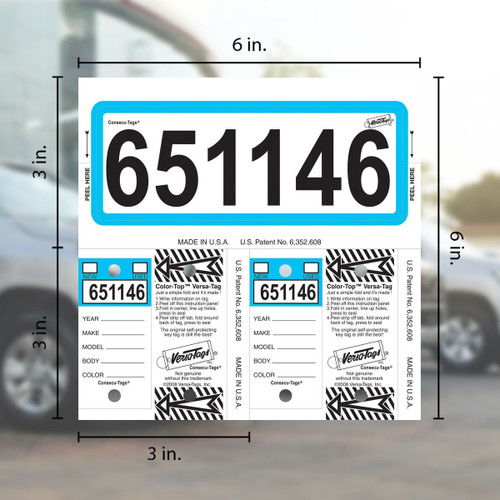  Versa-Tags Car Dealer Stock Stickers Improved Design