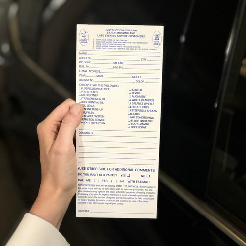 Front side of ShopTrak Narrow Night Drop Envelope