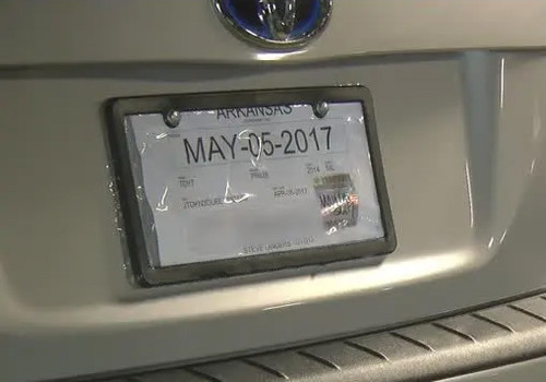 License Plate Tag Bags - Heavy-Duty Plastic Temporary Tag Sleeves