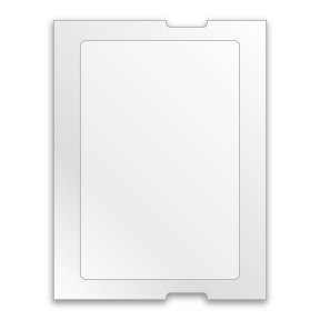 Blank printable oil change sticker on roll, white or clear background, for shop printers