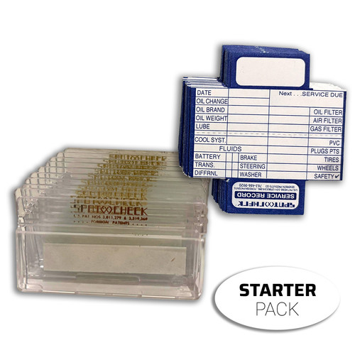 Spot check service record cards and holders, starter pack of 10 holders and 50 service record cards