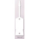 White self-locking arrow key tags in large jumbo size with dimensions 1-3/16 inches x 5 inches