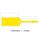 White and yellow self-locking arrow key tags in large jumbo size with dimensions 1-3/16 inches x 5 inches