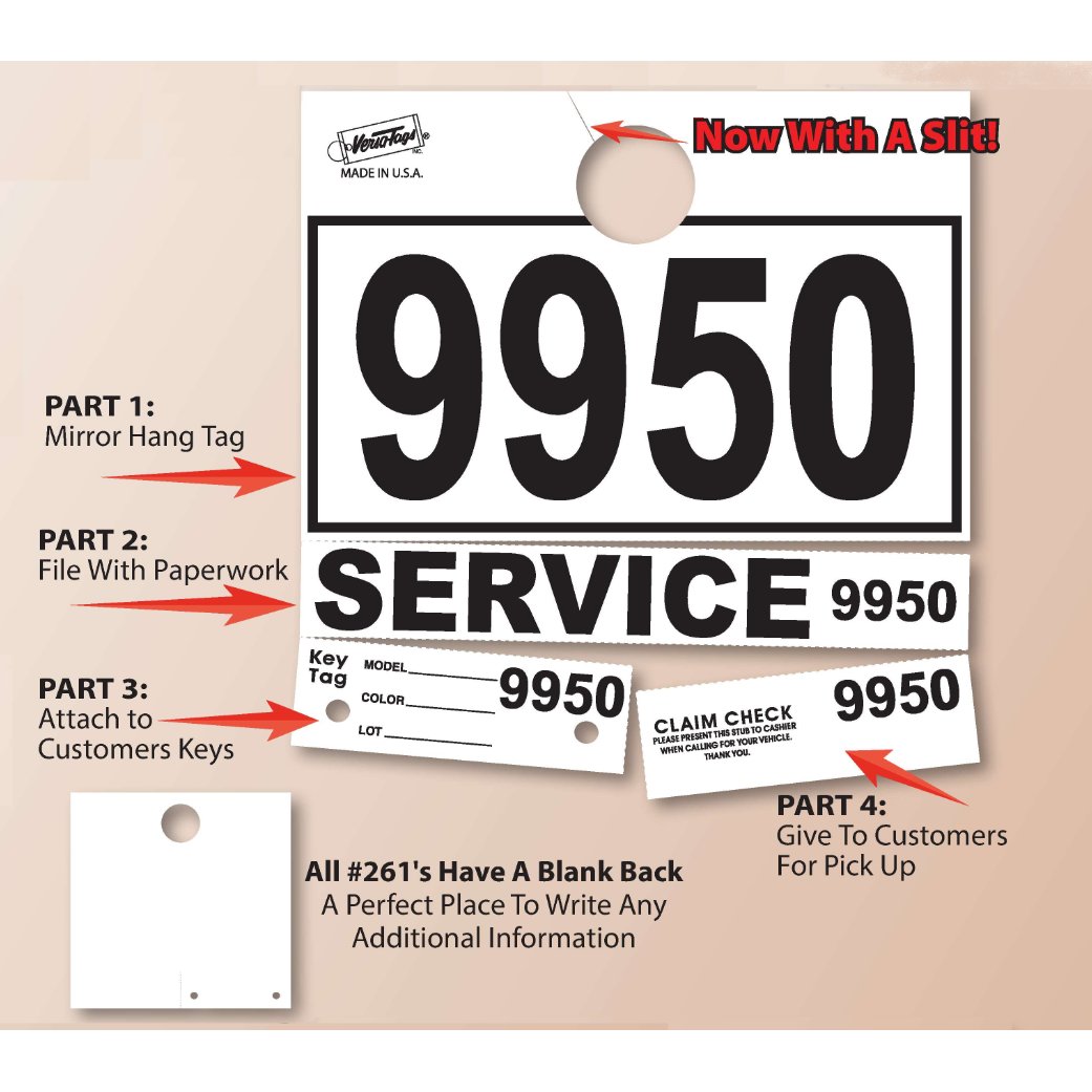 Service Department Hang Tag PLUS