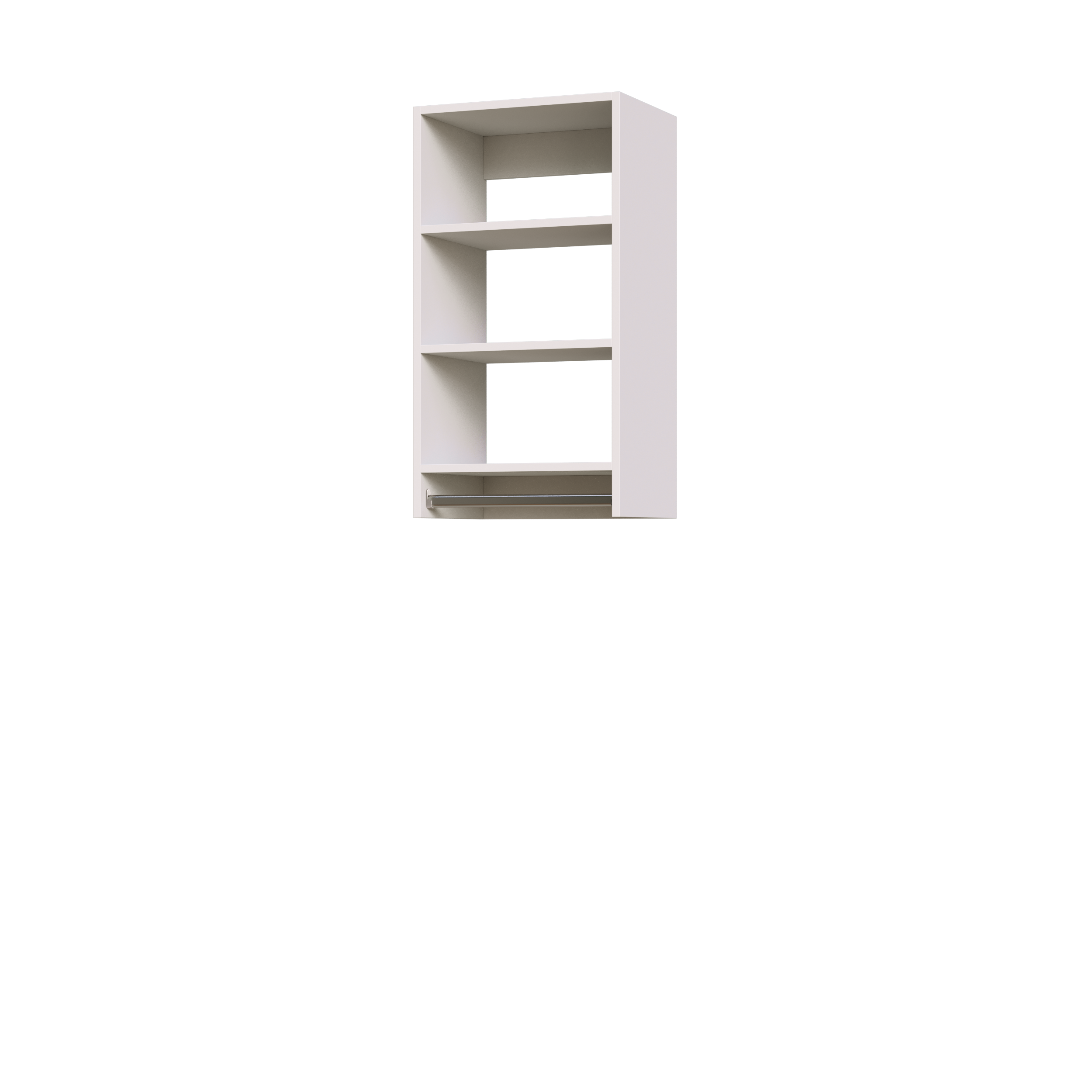 Vista Medium Hanging — White, reach-in lifestyle (Mod-U-Luxe Couture LHW24 stand-in)