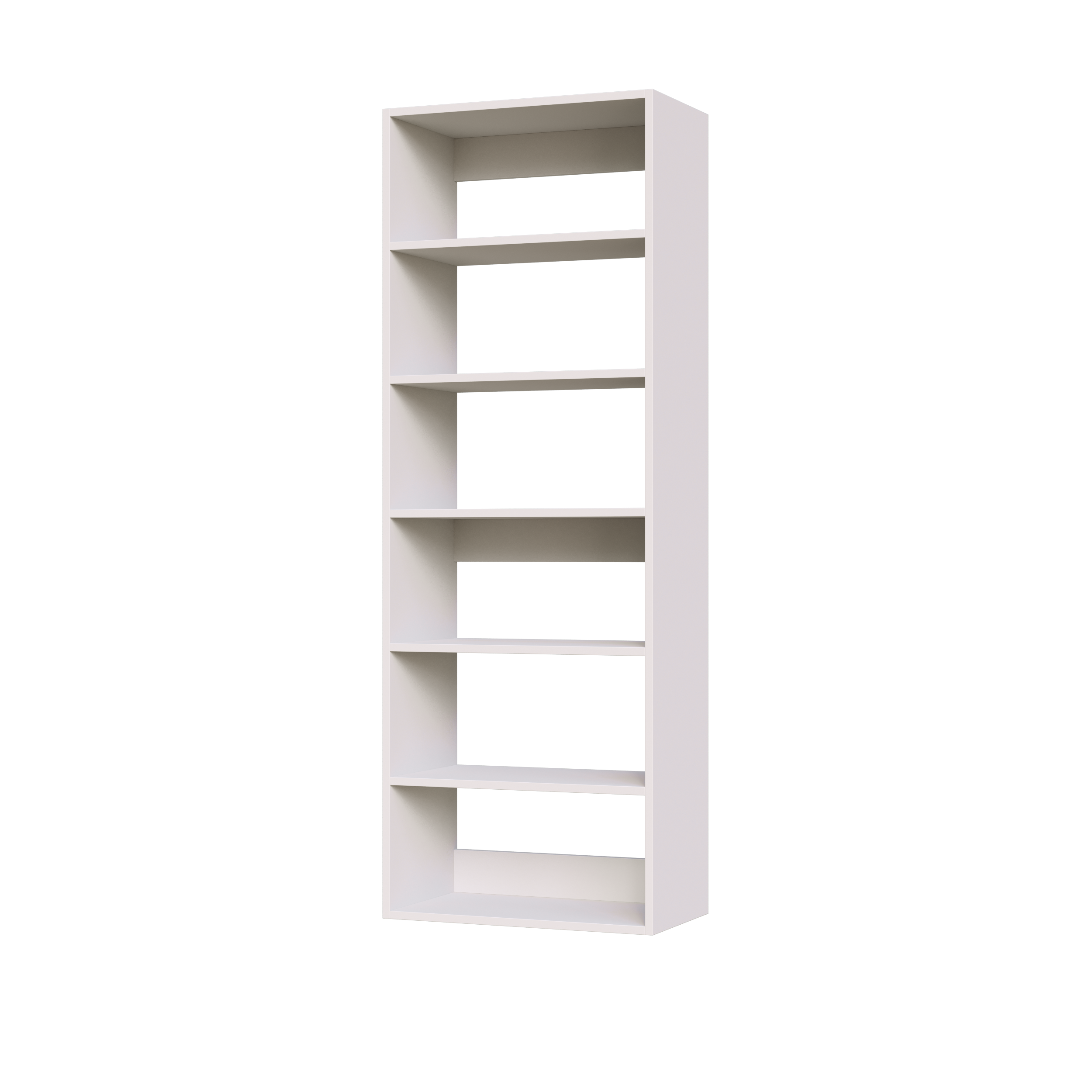 Vista Shelf Tower — White, 24" wide, lifestyle (Mod-U-Luxe Viva stand-in)