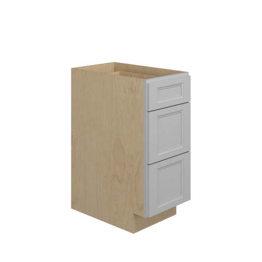 DB15 - Quick Ship Edinburgh - 15" (3) Drawer Base Cabinet - {includes Undermount Full Extension Drawer Glides with Soft Close and Quick Clips}