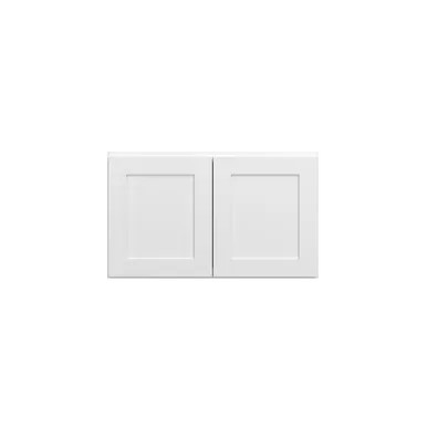 Barcelona Assembled 30 in. W x 18 in. H x 12 in. D Plywood Wall Cabinet in Painted White | Express Kitchens