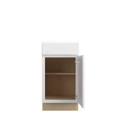 Barcelona Assembled 18 in. W x 34.5 in. H x 24 in. D Plywood Base Cabinet in Painted White | Express Kitchens